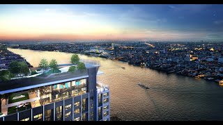 Nearing Completion is this High-Rise Riverside Smart Condo in Construction by Leading Thai Developer at Bang Phlat - Two Bed Units - Free Furniture - Only 1 Unit Left! 