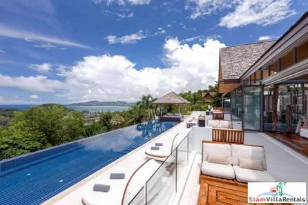 Breathtaking Views from this Private Holiday Pool Villa Overlooking Surin, Phuket