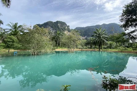 9 Rai Land Plot with Stunning Mountain Views for Sale in Nong Thaley, Krabi